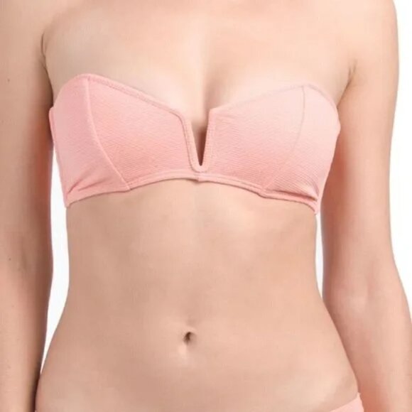 PQ Swim Coral Coast Chrissy Bandeau/Basic Ruched Bikini Bottom Set NWT Small - Picture 9 of 17